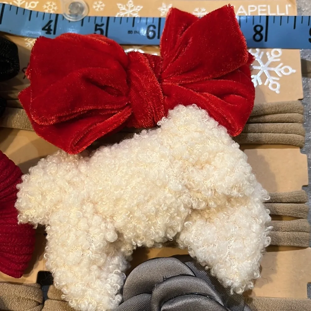NEW Girls 10 Bow Headbands Set